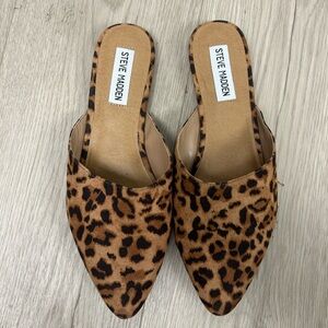 Steve Madden Women’s Trace Leopard Mule Flats‎